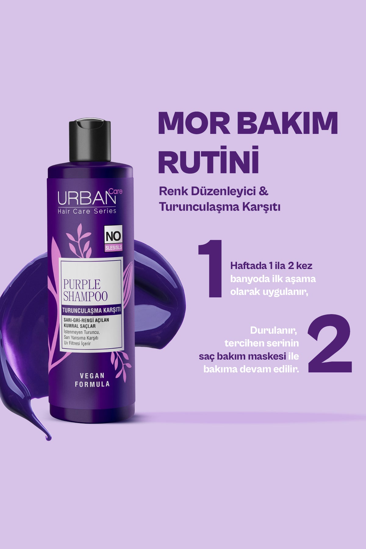Turunculaşma Karşıtı Mor Saç Bakım Şampuanı-250 ml-sülfatsız