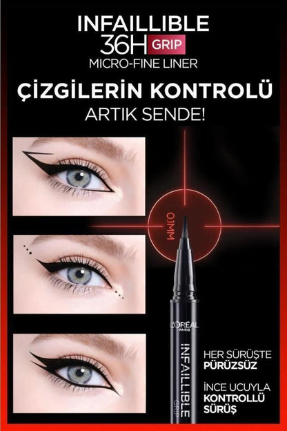 3 Adet Infaillible Grip Eyeliner 03 Ancient Rose Ve Rosıe
