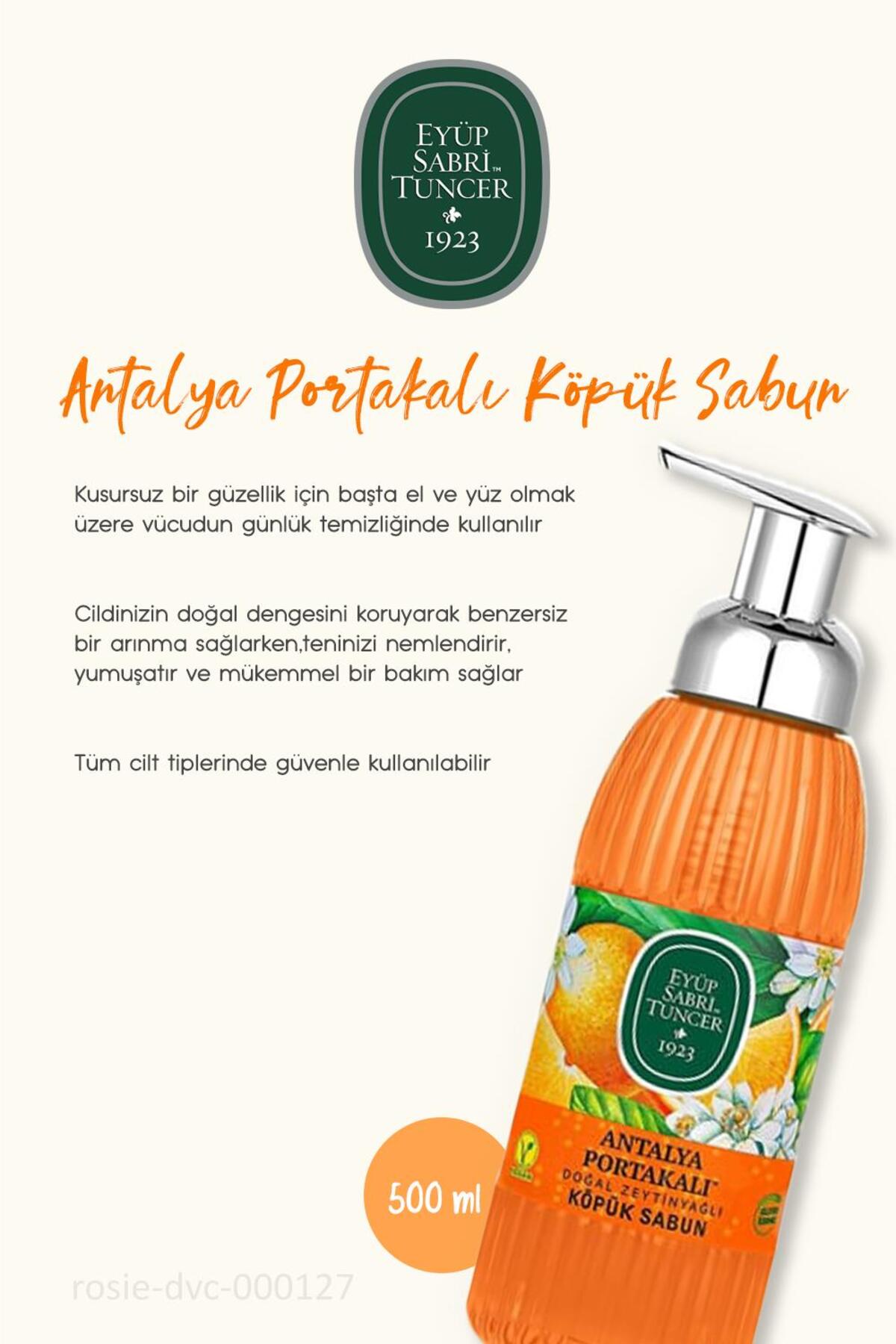 3'lü Antalya Portakalı Köpük Sabun 500 ml ve ROSIE Pamuk 60'lı