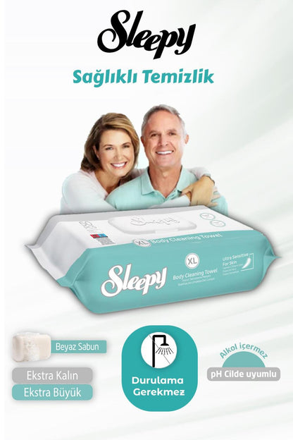 14 AL 12 ÖDE Vücut Temizleme Mendili Xl 50"li