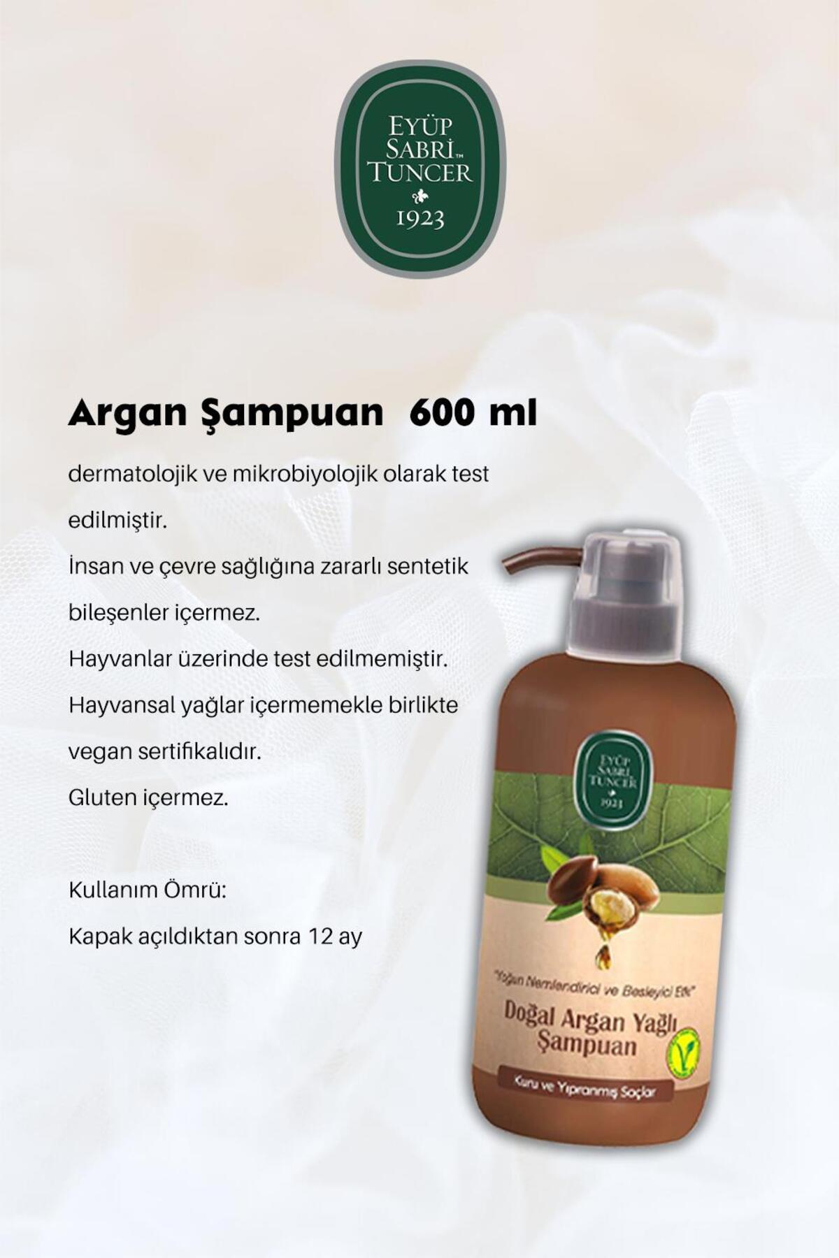 Argan Yağlı Şampuan 600 ML X 3 ve Saç Kremi Hediyeli