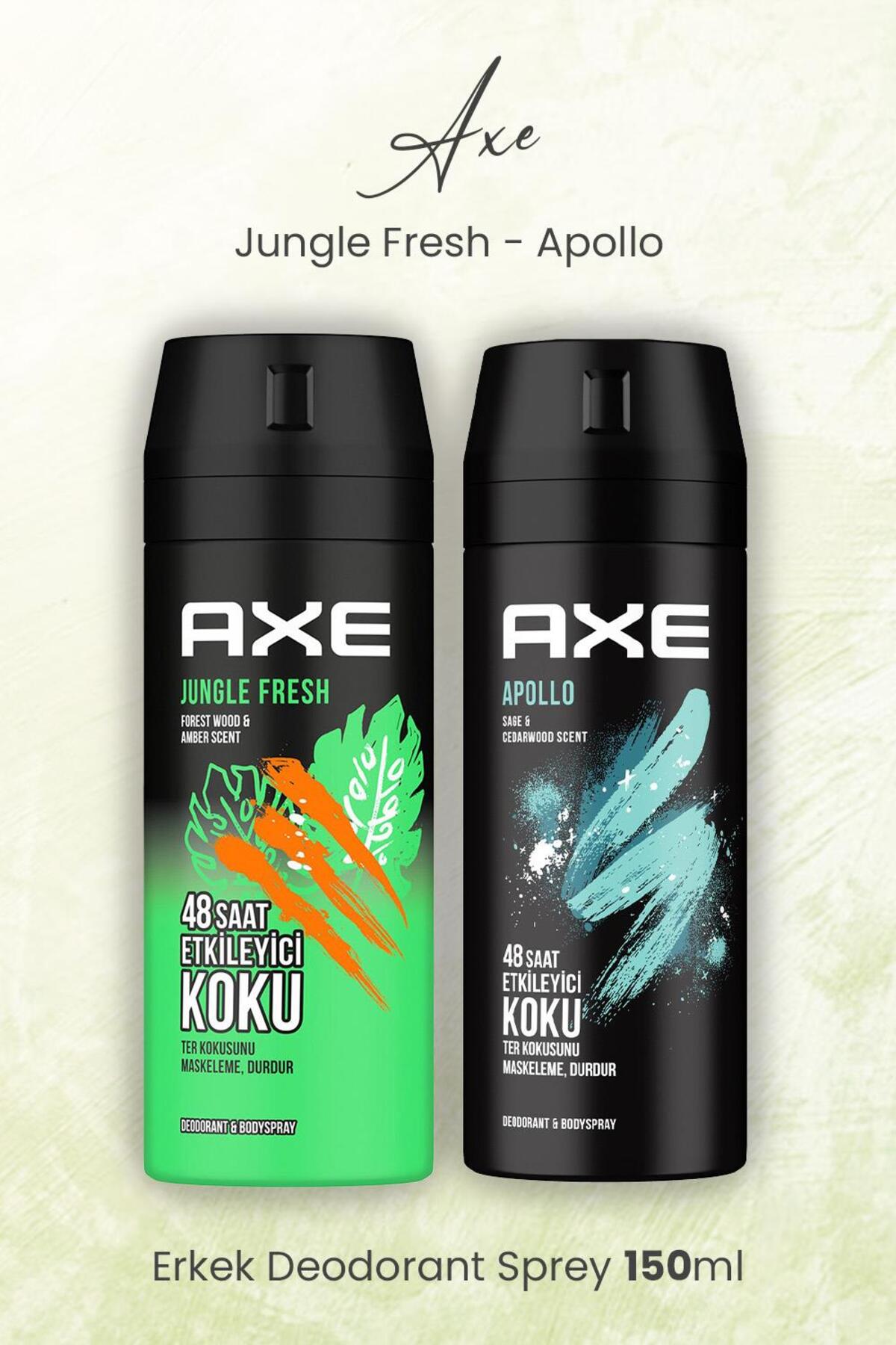 Erkek Deodorant Sprey Jungle Fresh ve Apollo 150 ml