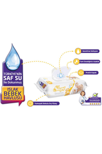 Sensitive 90 lı 24 Paket Islak Mendil