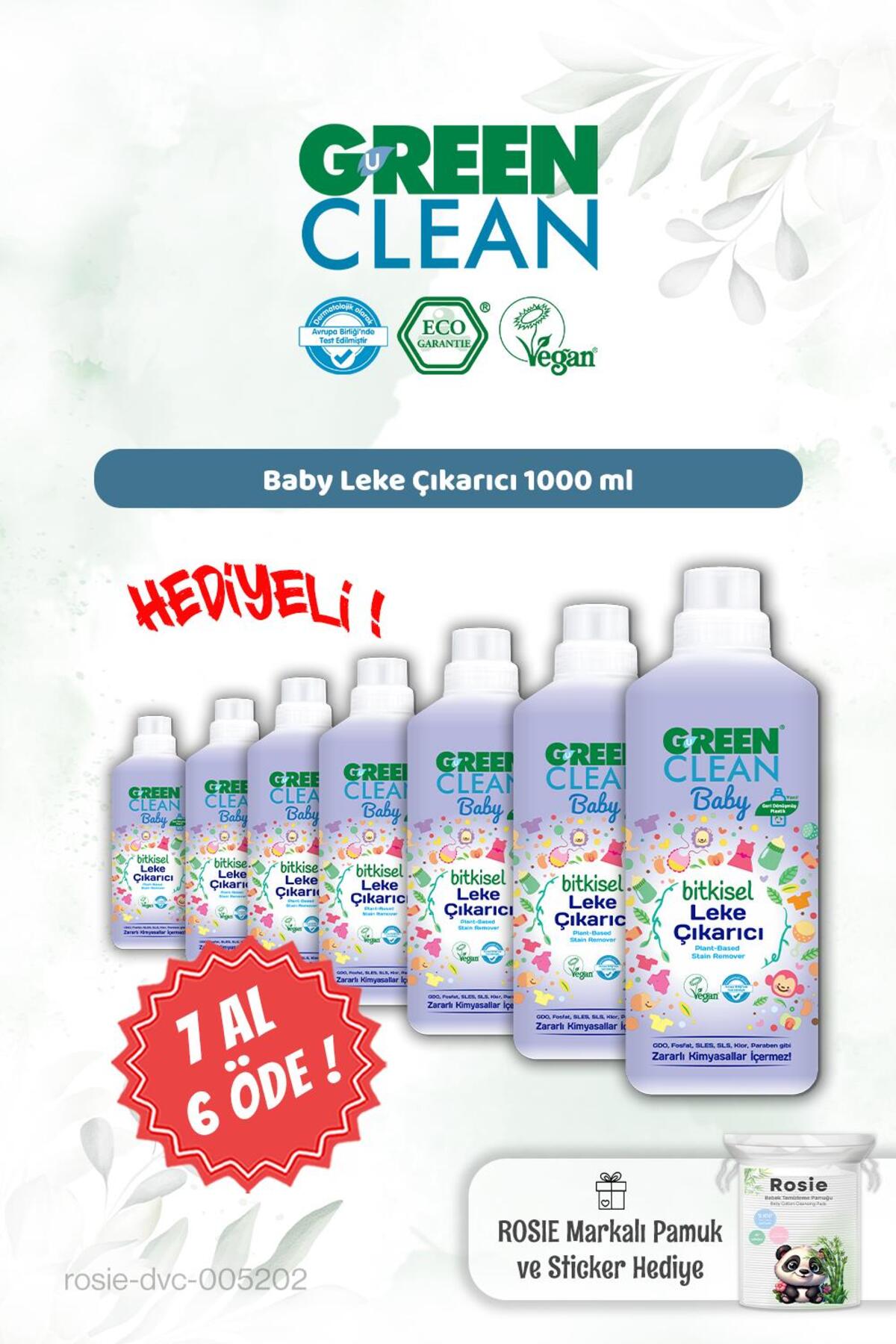 7 AL 6 ÖDE Baby Leke Çıkarıcı 1000 ml ve Rosie Hediye