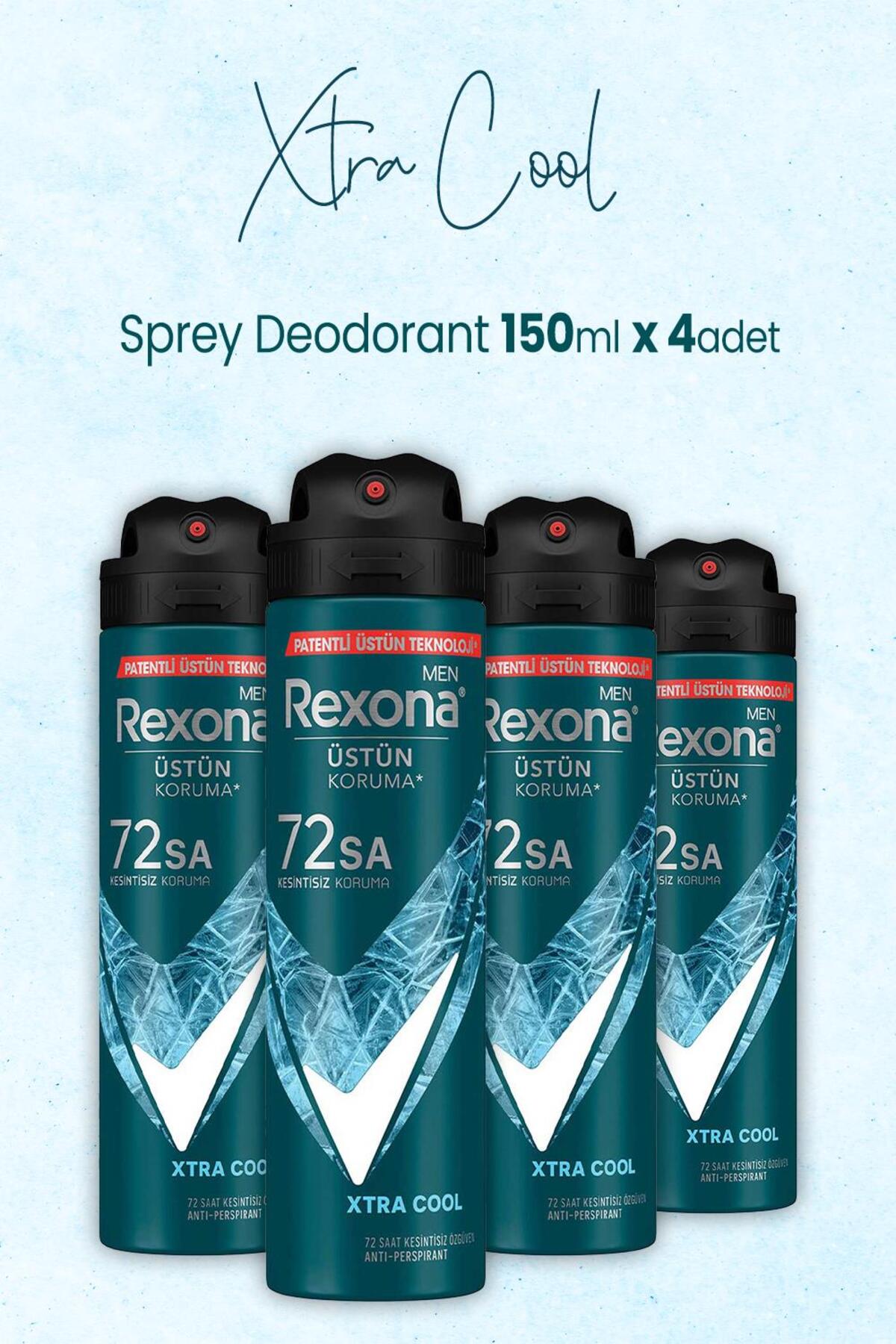 Men Sprey Deodorant Xtra Cool 150 ml x 4 Adet