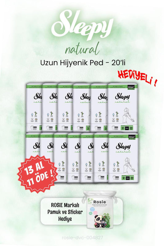 13 AL 11 ÖDE Natural Hijyenik Ped Uzun 20'li ve ROSIE