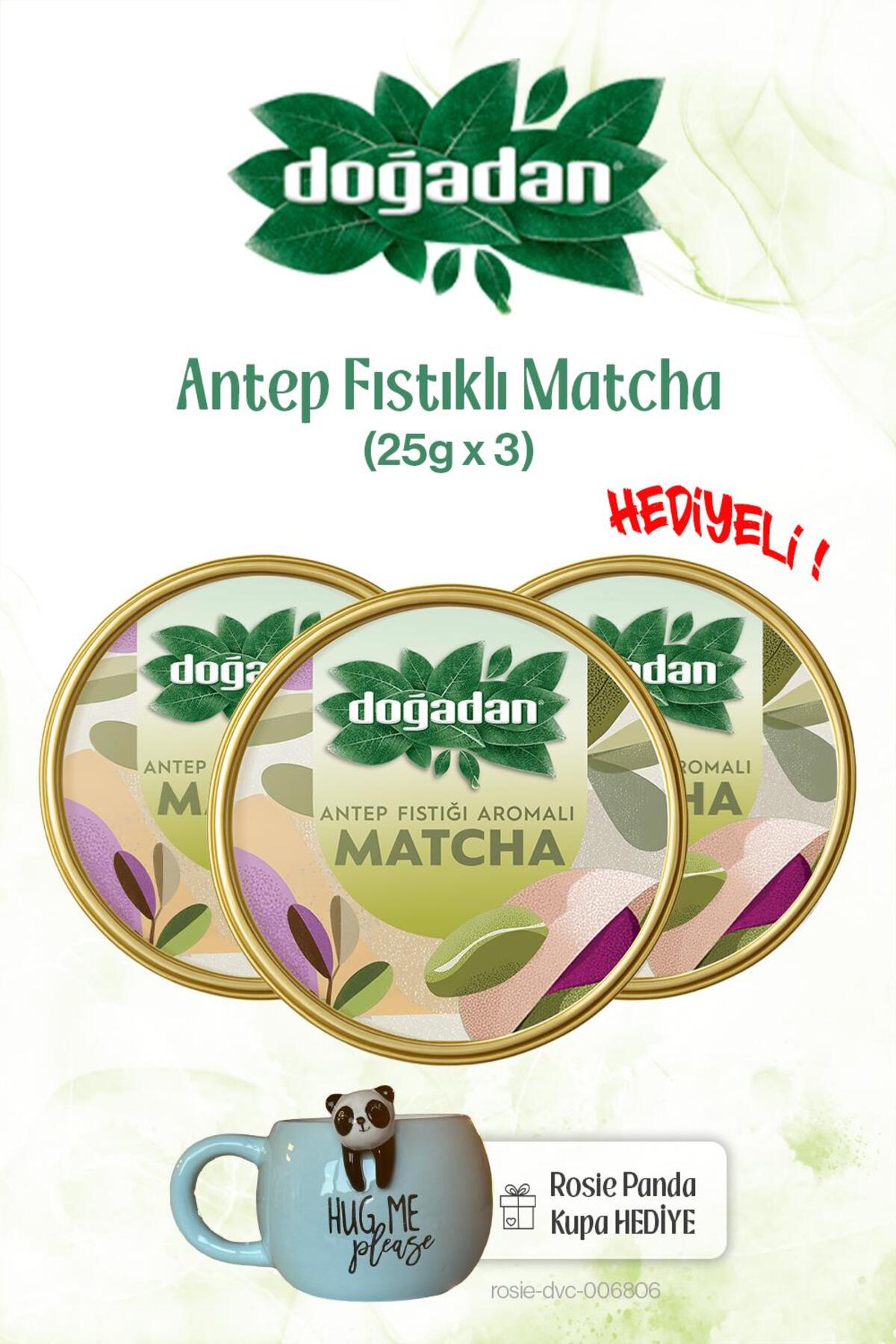 x3 Antep Fıstıklı Matcha 25gr ve Panda Kupa