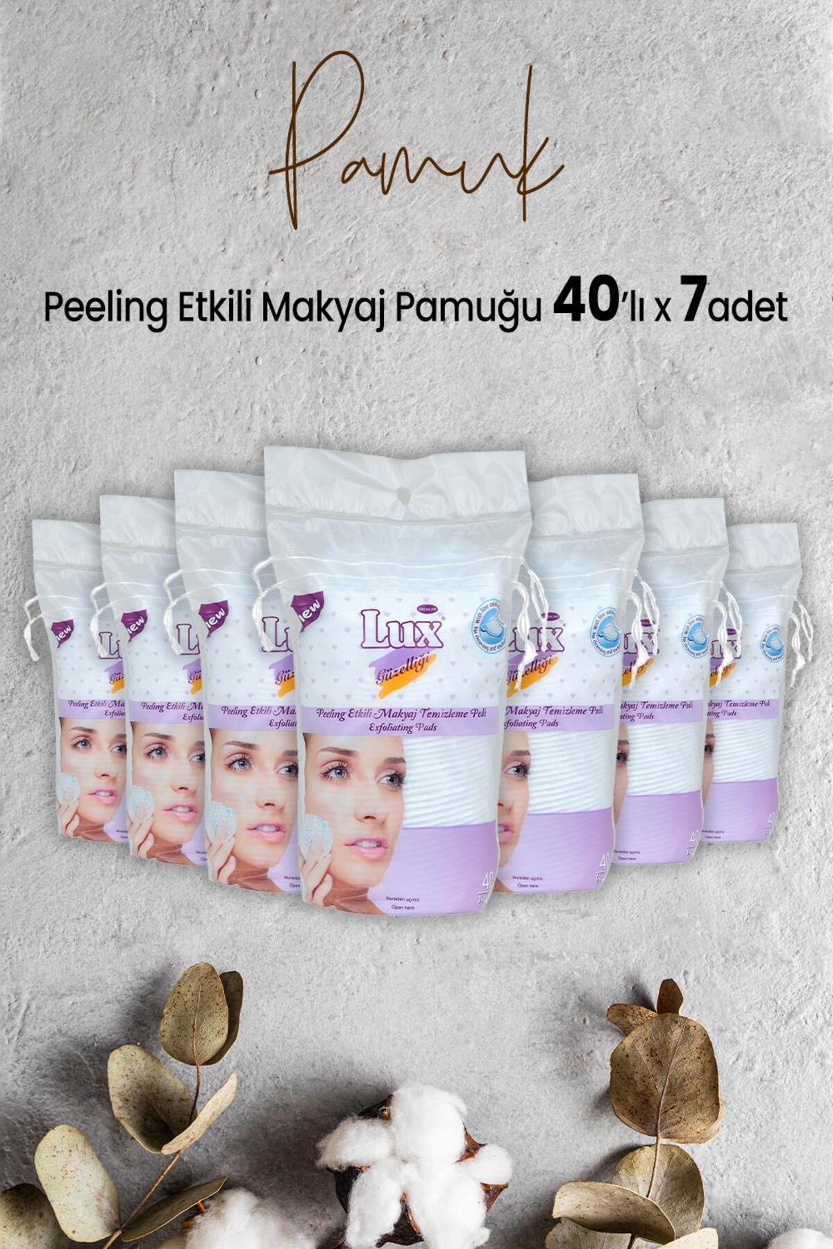 Peeling Etkili Makyaj Pamuğu 40' lı x 7 Adet