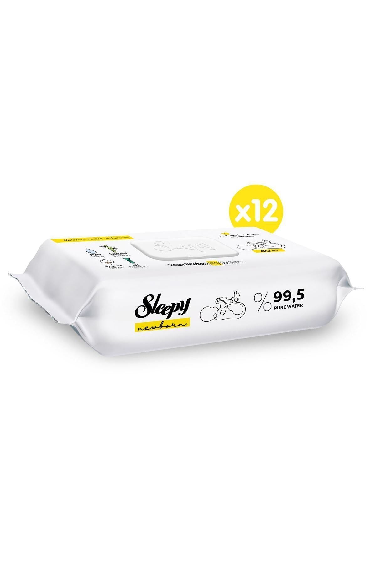 Yenidoğan Islak Bebek Havlusu 12x40 (480 YAPRAK)