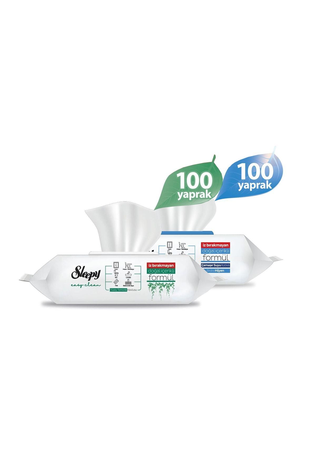 Easy Clean Yüzey Temizlik Havlusu Beyaz sabun + Çamaşır Suyu Katkılı 100'lü