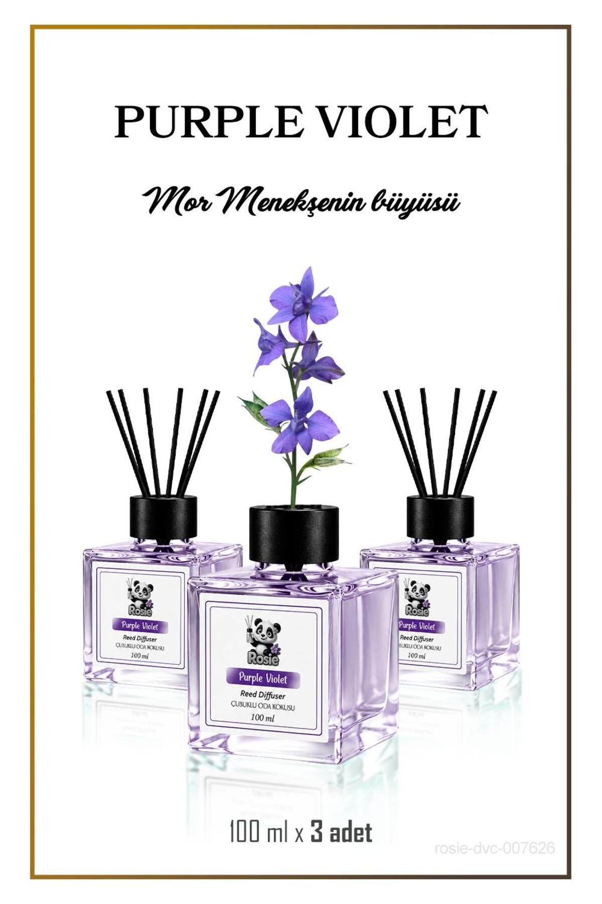 3'lü Mor Menekşe Çubuklu Oda Kokusu 100 ml
