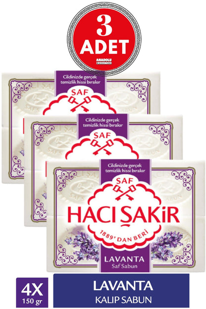 Lavanta Beyaz Kalıp Sabun 4X150G 3 ADET