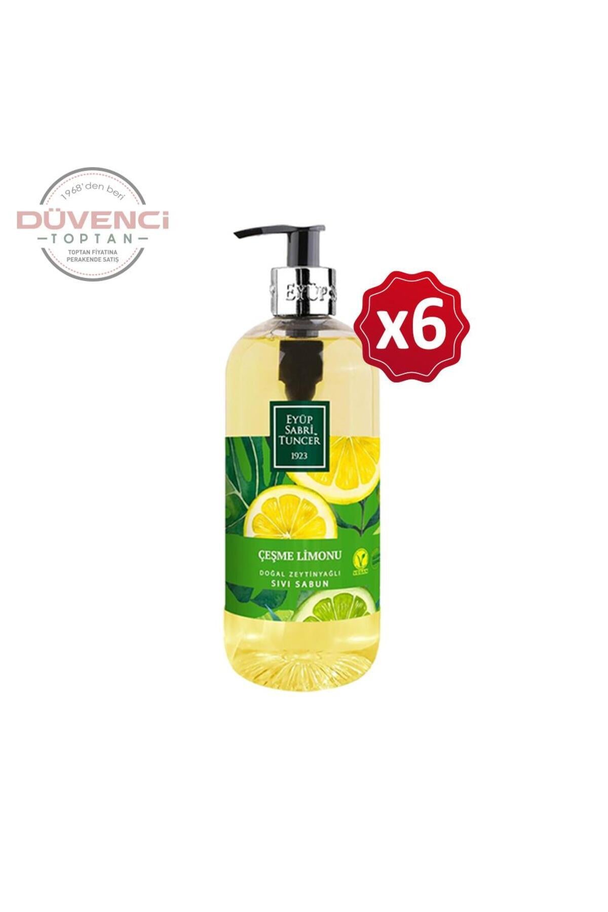 Doğal Zeytinyağlı Sıvı Sabun Çeşme Limonu 500 ml x 6 Adet