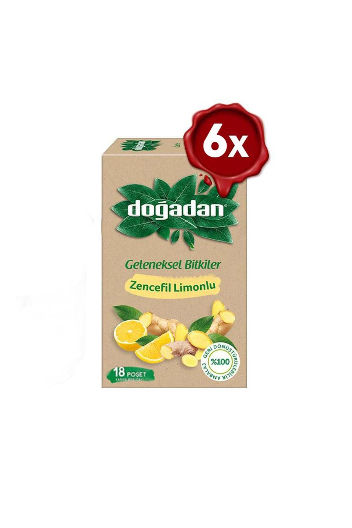 Zencefil Limonlu Bitki Çayı x 6 Adet