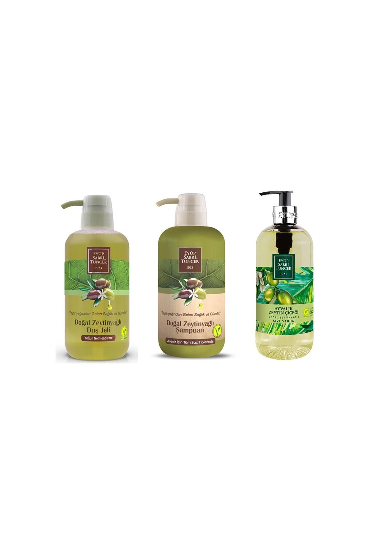 Şampuan ve Duş Jeli 600 ml, Ayvalık Zeytin Çiçeği Sıvı Sabun 500 Ml Pet Şişe