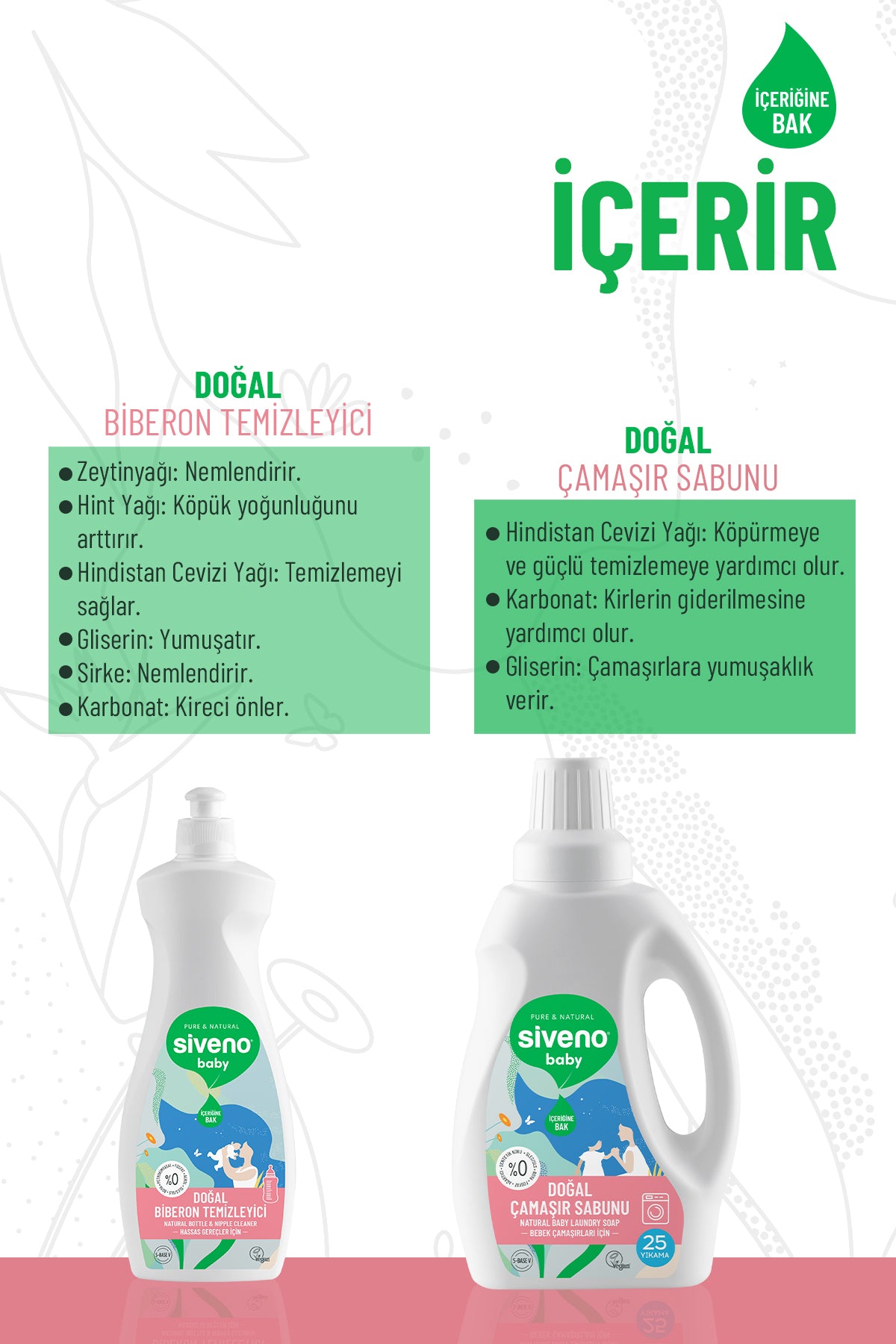 %100 Doğal Bebek Çamaşır Sabunu 750 ml & Biberon Emzik Temizleyici Elde Bulaşık Sabunu 500 ml