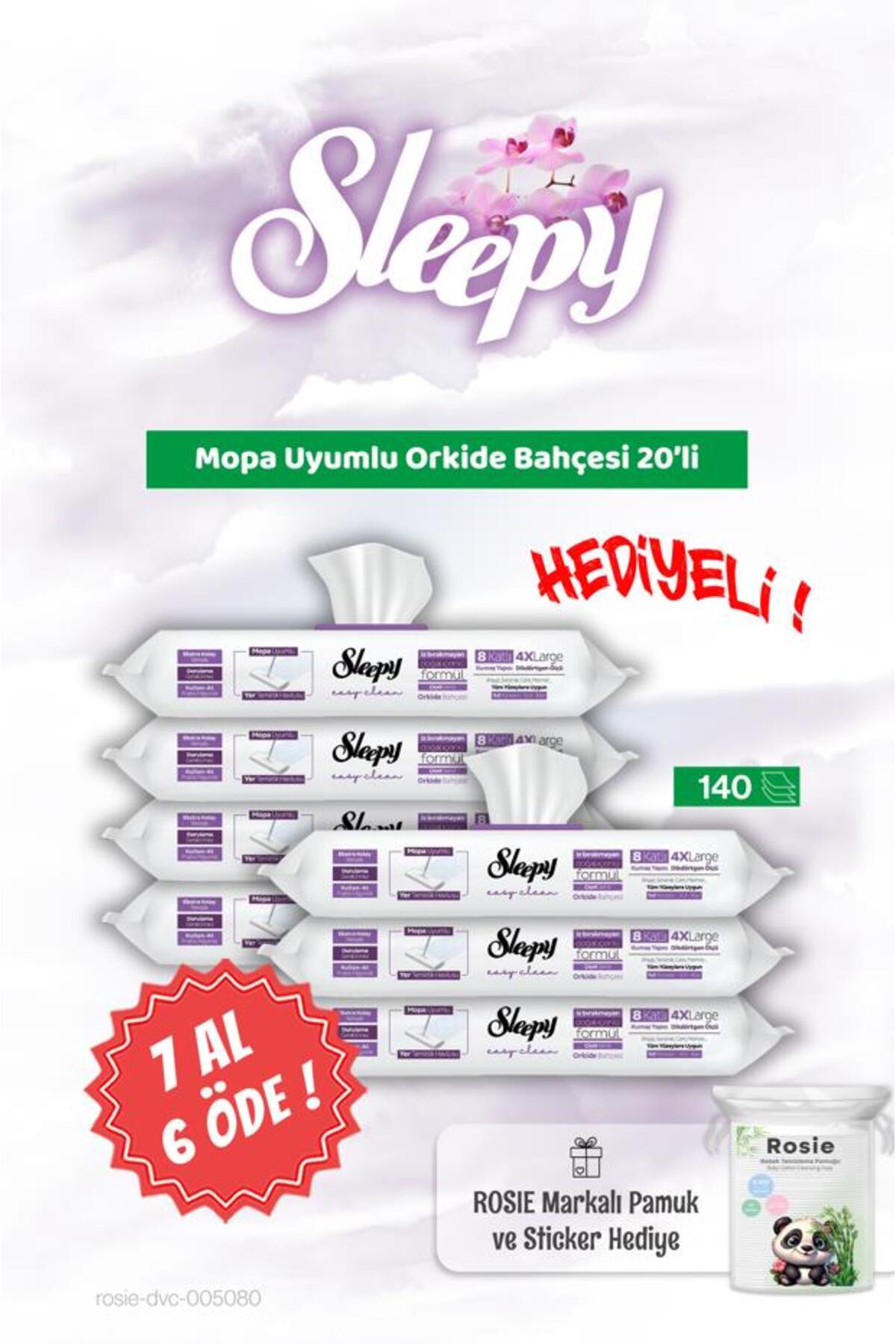 7 AL 6 ÖDE Mopa Uyumlu Orkide Bahçesi 20'li ve Rosie Bebek pamuğu