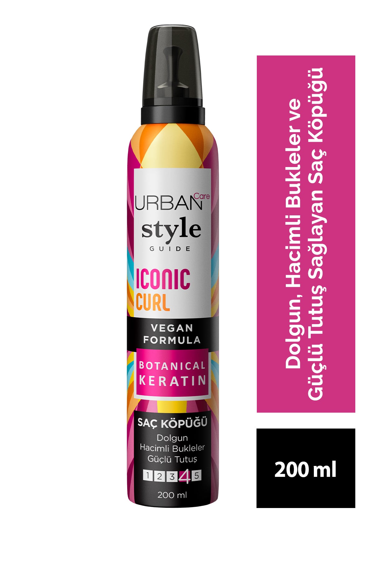 Style Guide Iconic Curl Hacimli Bukleler Sağlayan Saç Köpüğü-Güçlü Tutuş-vegan-200 ml