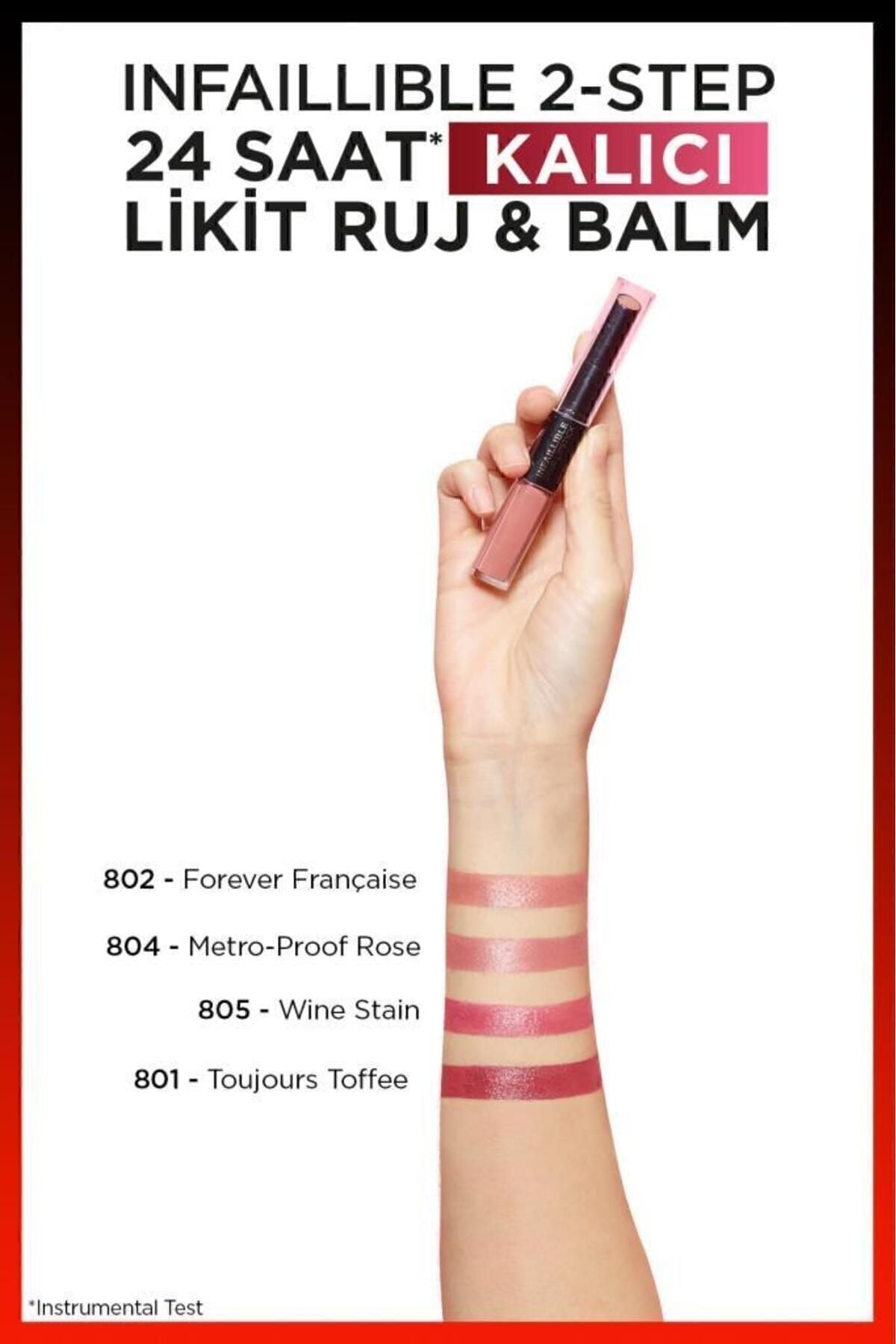 L'oréal Paris Infaillible 2-step 24 Saat Kalıcı Likit Ruj & Balm - 801 Toujours Toffee