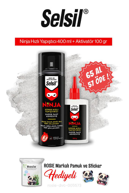 65 AL 57 ÖDE, Ninja Hızlı Yapıştırıcı Set, ve rosie pamuk