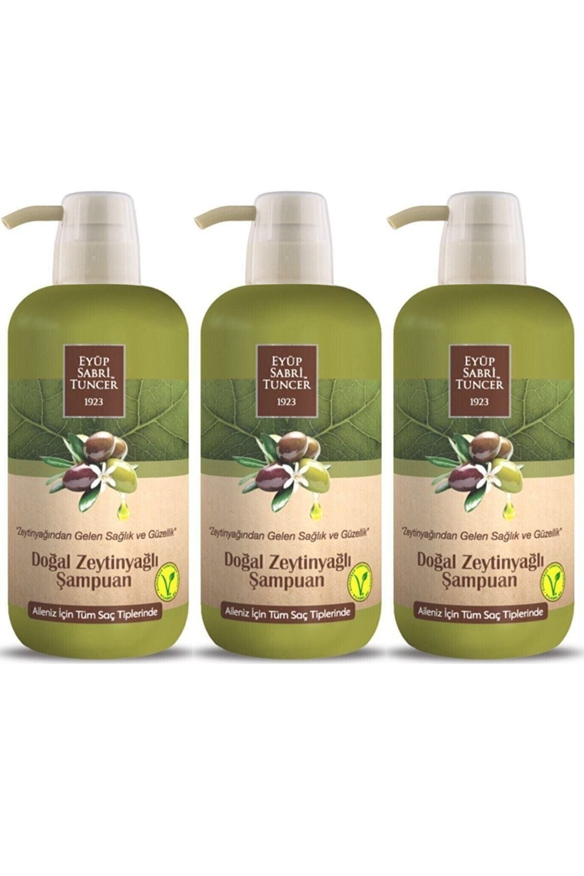 Doğal Zeytinyağlı Şampuan 600 ml x3 Adet