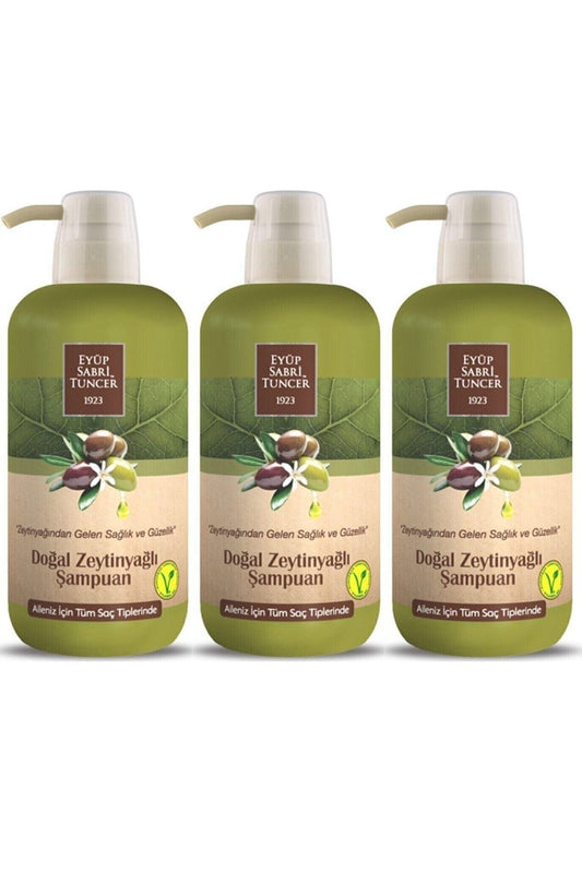 Doğal Zeytinyağlı Şampuan 600 ml x3 Adet