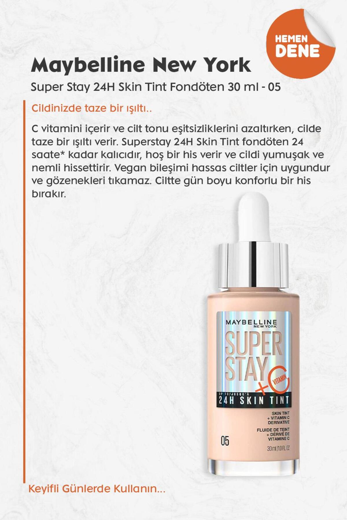 Maybelline Super Stay 24H Skin Tint Fondöten 05.5