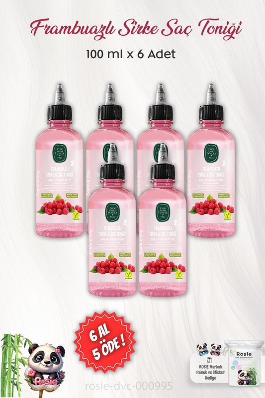 6 AL 5 ÖDE Sirke Saç Toniği Frambuazlı 100 ml ve ROSIE