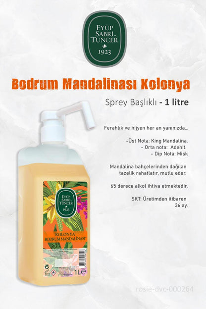 11 AL 10 ÖDE Eyüp Sabri Tuncer 1 lt Sprey Kolonya Bodrum Mandalinası ve ROSIE