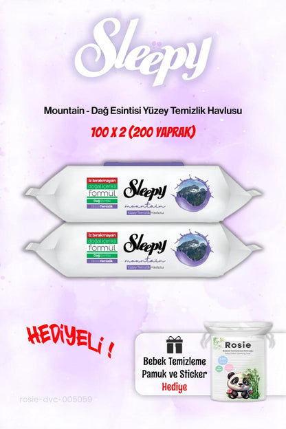 Mountain Dağ Esintisi Islak Havlusu 2'li ve ROSIE