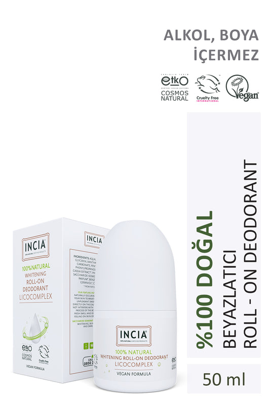 %100 Doğal Roll On Deodorant Beyazlatıcı Ter Kokusu Önleyici Lekesiz 50 ml