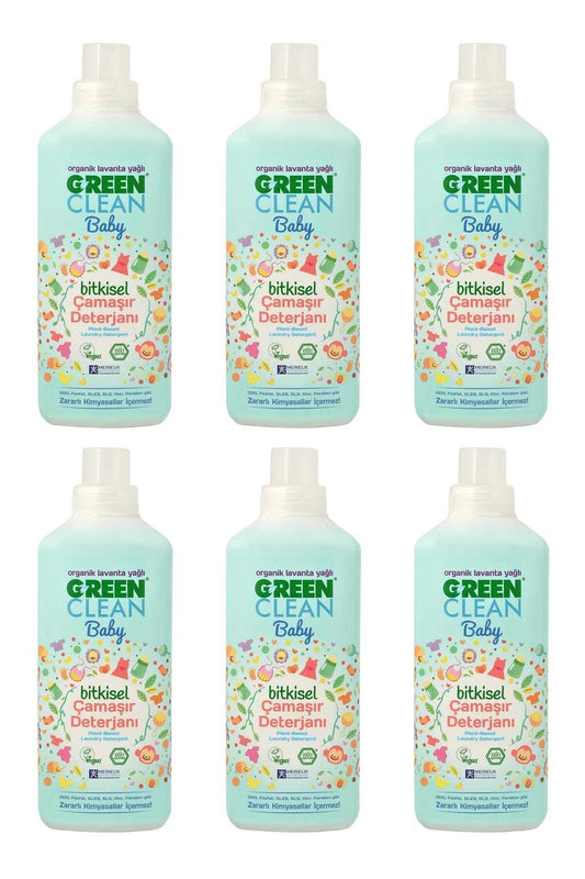 Organik Lavanta Yağlı Baby Bitkisel Çamaşır Deterjanı 1000 ml - 6'lı