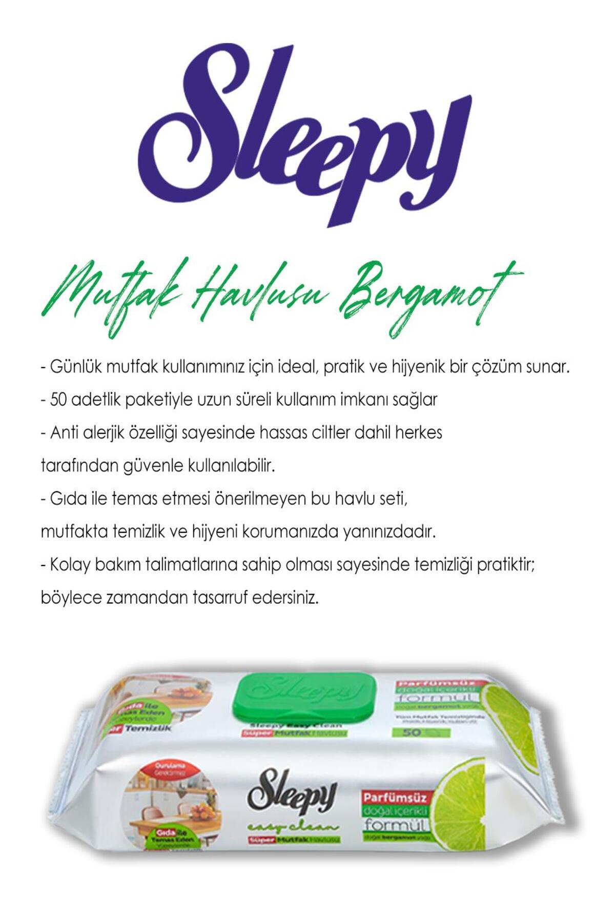Bergamot (3x) ve Greyfurt (3x) Süper Mutfak Havlusu 50'li ve ROSIE