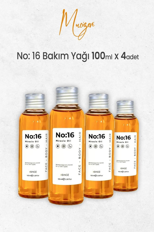 No:16 Nemlendirici ve Işıltı Verici Mucizevi Bakım Yağı 100 mL x 4 Adet