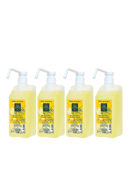 Klasik Limon Kolonyası Sprey Başlıklı 1 lt x 4 Adet