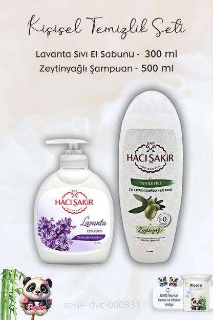 Lavanta Dinlendirici Sıvı Sabun 300 ml, Zeytinyağlı Şampuan 500 ml ve ROSIE