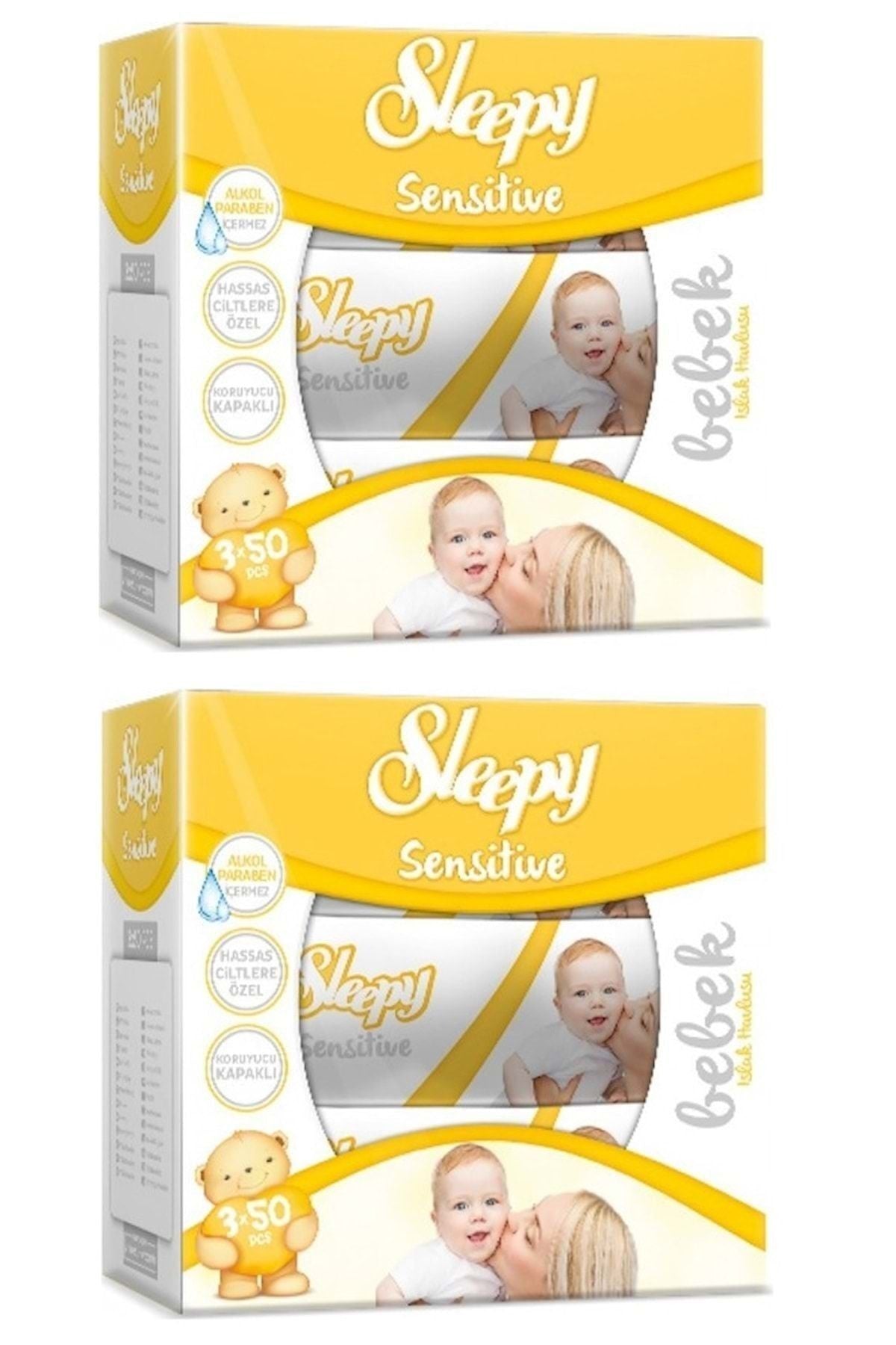 Sensitive Islak Havlu Mendil 50 Yaprak 6 Lı Set