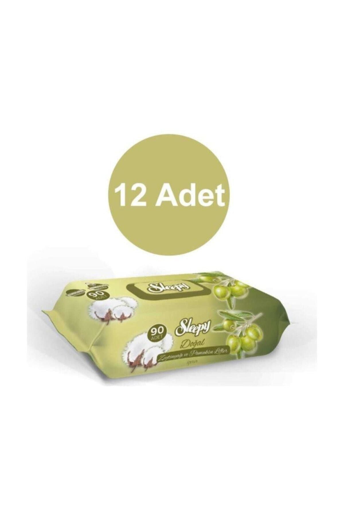 Doğal Zeytinyağı Ve Pamuklu Bebek Islak Mendil 12 X 90'lı