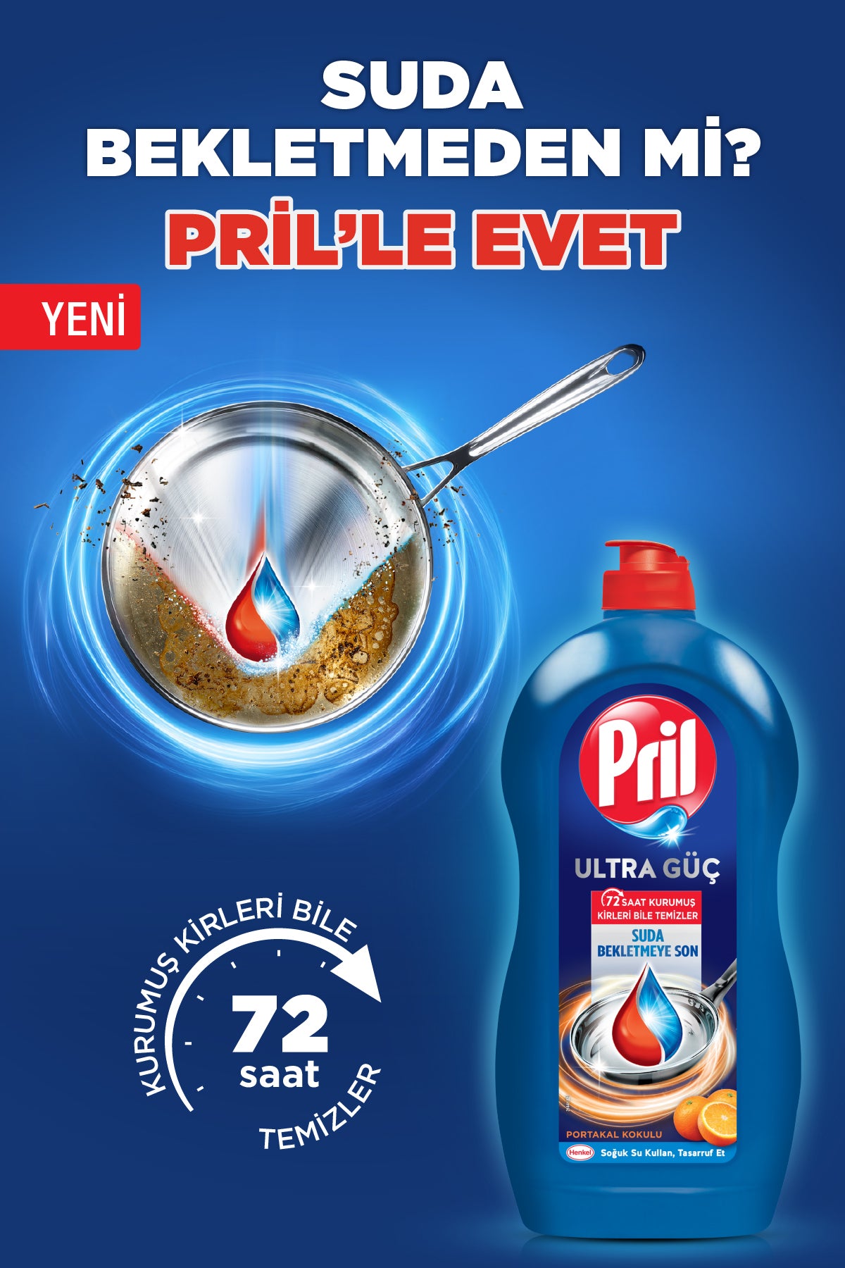 Ultra Güç Sıvı Bulaşık Deterjanı Adana Portakalı 1306 ml Hijyen Soğuk Suda Etkili
