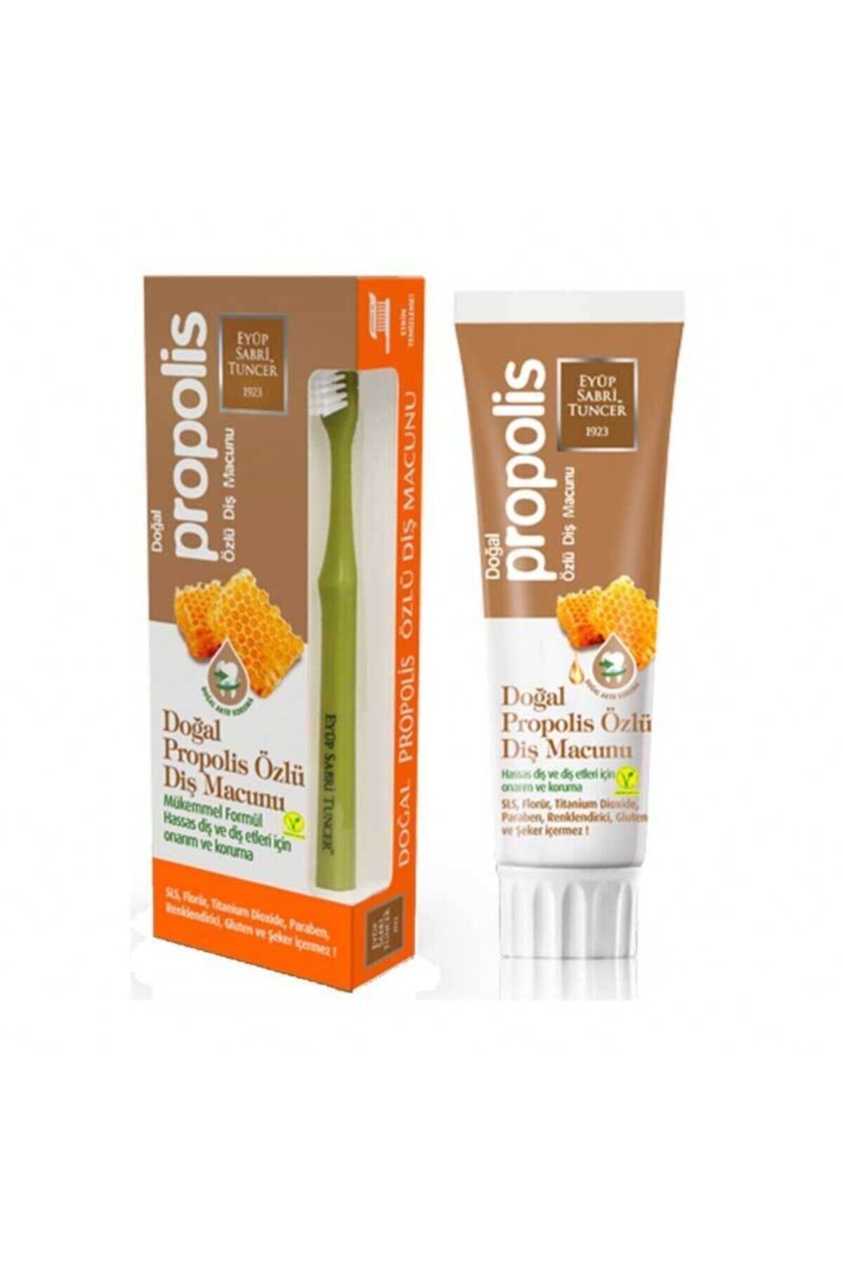 Doğal Propolis Özlü Diş Macunu 75 ml Diş Fırçası Hediyeli