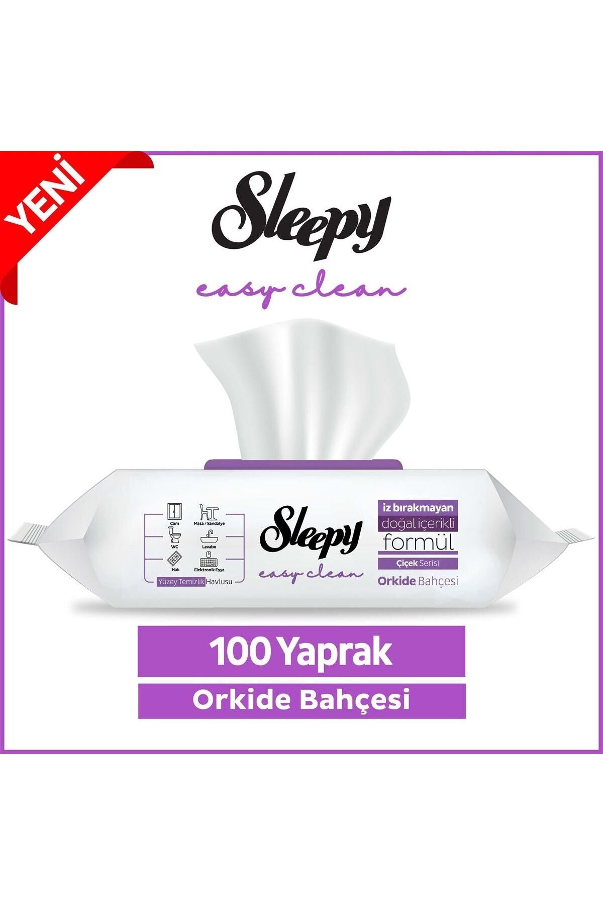 Yüzey Temizlik Havlusu 100 Adet Orkide