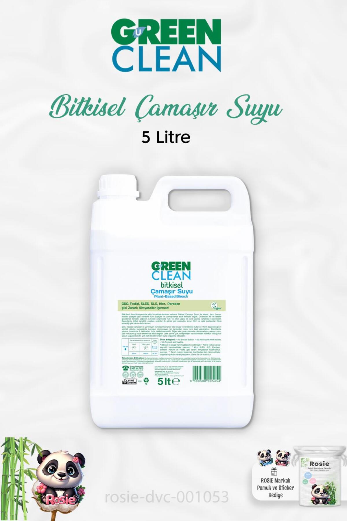 Bitkisel Çamaşır Suyu 5 lt ve ROSIE