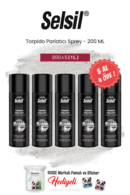 5 AL 4 ÖDE Torpido Parlatıcı Sprey, 200 ml ve rosie pamuk