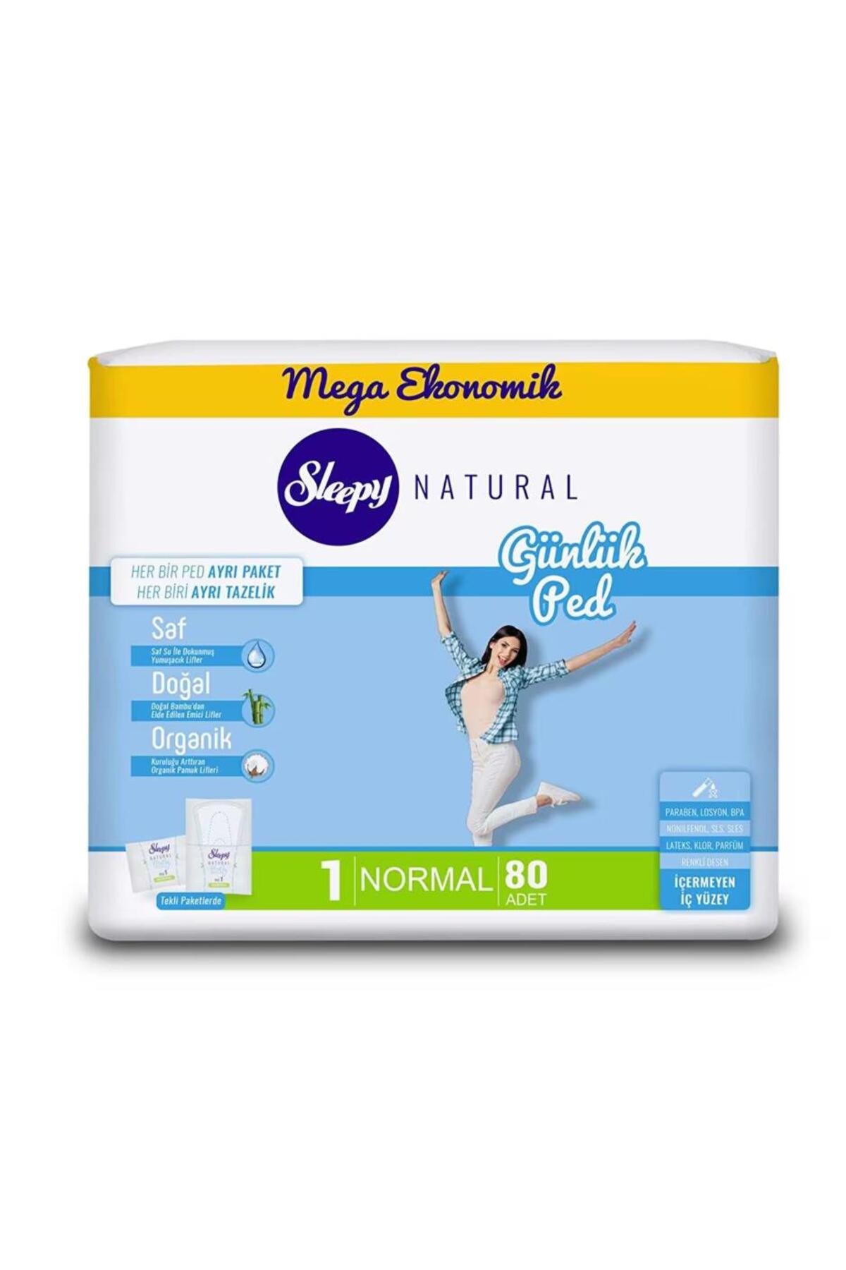 Natural Mega Ekonomik Günlük Ped Normal 80 Adet