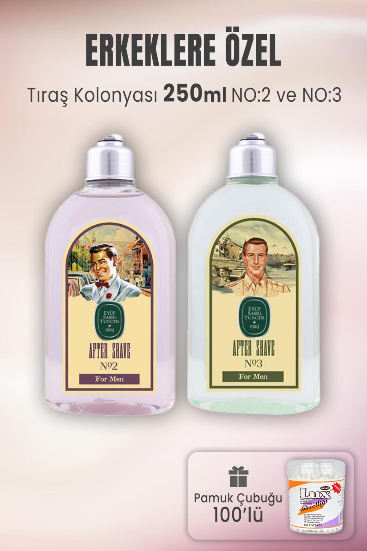 Tıraş Kolonyası No 2, No 3 ve Pamuk Çubuğu 100' lü