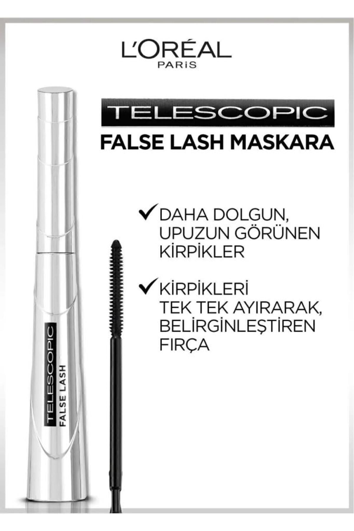 False Lash Telescopic Fiber Maskara & Revitalift Filler Göz Çevresini Aydınlatıcı Göz Serumu 20ml