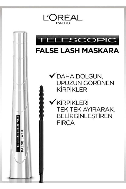 False Lash Telescopic Fiber Maskara & Revitalift Filler Göz Çevresini Aydınlatıcı Göz Serumu 20ml