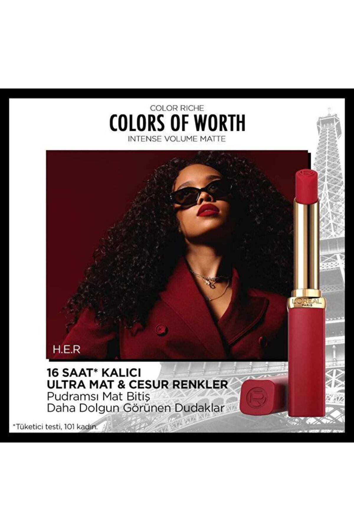 3 Adet Loreal Paris Intense Volume Matte Ruj - 200 Orange Stand Up ve ROSIE
