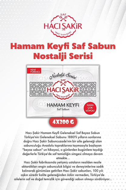 11 AL 9 ÖDE (4X200) gr Nostalji Serisi Hamam Keyfi Saf Sabun ve ROSIE