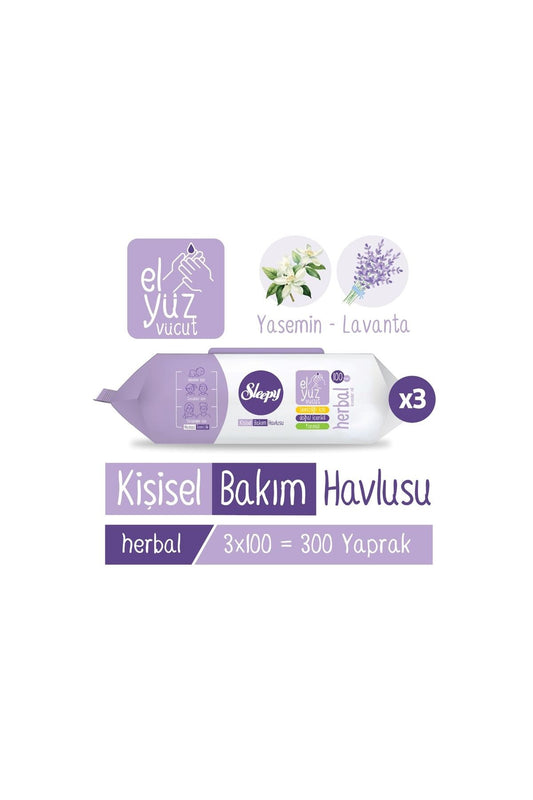 Herbal Kişisel Bakım Havlusu 3x100 (300 Yaprak)